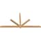 Ekena Millwork Kennewick Timber Gable Bracket, Western Red Cedar, 108"W x 54"H x 3 1/2"D x 3 1/2"F, 12/12 Pitch GBW108X54X0404KEN00SWR - alternate 5
